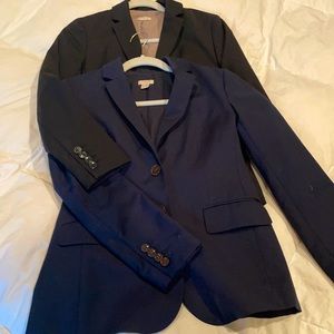 Set of TWO J Crew Blazers (Navy & Black)